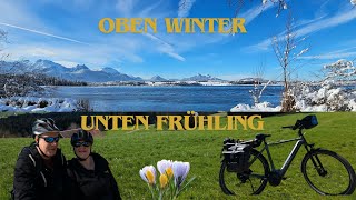 Oben Winter unten Frühling EBike Saison Start im Allgäu ebike allgäu cube [upl. by Kcirdec725]