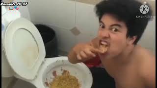 Boy Tapang vs Alieneo TV spaghetti mukbang challenge sa inidoro [upl. by Canning893]