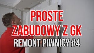 Proste zabudowy z płyt gk w moim warsztacie  Remont piwnicy 4 [upl. by Nosiram]