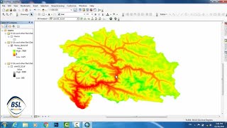 How to Extract Study Area from Large DEM  Extract By Mask GIS Tutorials [upl. by Elery]