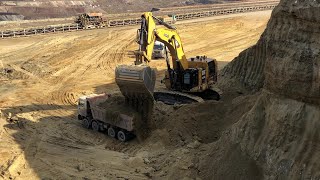 Caterpillar 6015B Excavator Loading Trucks With Two Passes  Sotiriadis Mining Works [upl. by Alyakam]