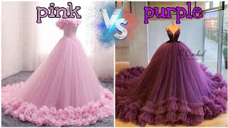 ❤pink vs purple💜  girly challange [upl. by Eirod]