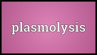 Plasmolysis Meaning [upl. by Eelinej]