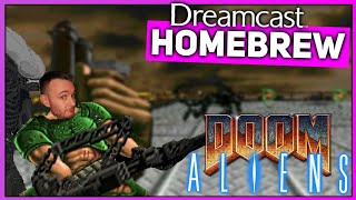 SEGA DREAMCAST HOMEBREWPORT REVIEW  ALIENS DOOM  DOOM MOD FOR THE DREAMCAST [upl. by Tcideneb423]