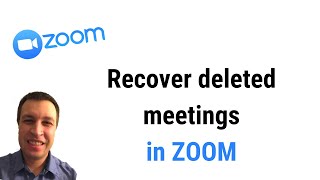 How to RECOVER DELETED ZOOM MEETINGS [upl. by Dyche]