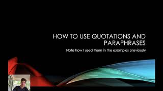 Quoting and Paraphrasing in MLA [upl. by Urbano]