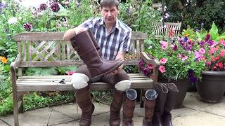 Mens Tall Or Knee High Country Boots [upl. by Atoel]