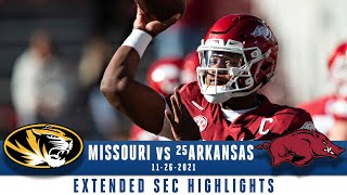 Missouri vs 21 Arkansas Extended Highlights  CBS Sports HQ [upl. by Mervin]