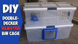 Homemade Double Decker Hamster Cage by HAMMY TIME [upl. by Nattie]