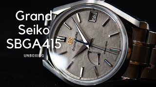 Grand Seiko SBGA415 Unboxing [upl. by Vanhook]