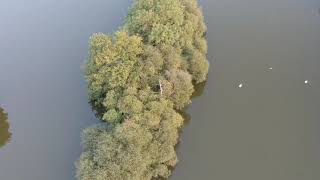 Flying drone over Darenth fishing complex [upl. by Eirellav]