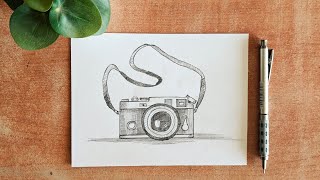 StepbyStep Camera Drawing Tutorial  Easy Pencil Sketch for Beginners [upl. by Aneela130]