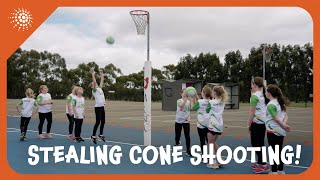 Stealing Cone Shooting  Netball Drills Ep8 [upl. by Gauthier]