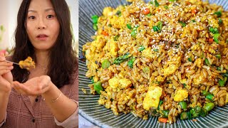 Plantbased Egg Fried Rice Recipe  Vegan Recipes for Beginners amp How to Cook Scrambled Tofu [upl. by Oal]