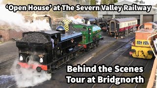 Open House at The Severn Valley Railway BEHIND THE SCENES Tour at Bridgnorth Station 020422 Pt 1 [upl. by Ycul212]