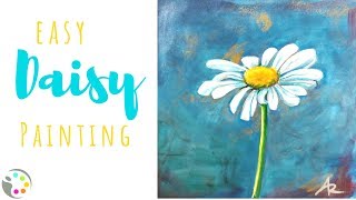 Acrylic Painting Tutorial  How to Paint a Daisy [upl. by Htaek445]