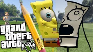 SPONGEBOB BECOMES DOODLEBOB MOD GTA 5 Mods Gameplay [upl. by Ponton563]