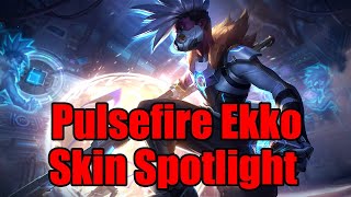 Pulsefire Ekko Skin Spotlight PBE  League of Legends 4K [upl. by Wina826]