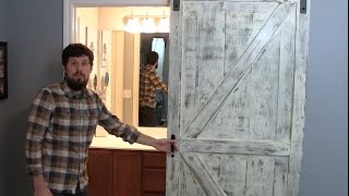 RUSTIC SLIDING BARN DOOR  HOW TO [upl. by Mutua]