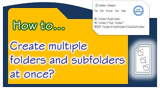 How to Create Folder and Subfolders at Once [upl. by Annairam]