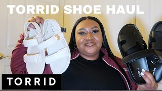 TORRID SHOE HAUL 2024  SIZE 11  WIDE FEET FRIENDLY  WandaThaGoddess [upl. by Annaynek863]