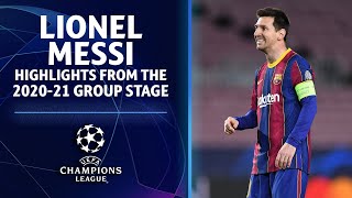 Lionel Messi Highlights From The 202021 Group Stage  UCL on CBS Sports [upl. by Yusem]