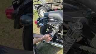 how to Adjust Motorcycle shocks wtih Ram Type Preload Adjusters Like most stock bikes have [upl. by Aiselad]