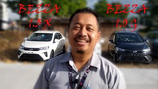 Perbezaan Perodua Bezza 10 G dan 13 X [upl. by Leibman]