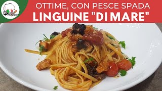 LINGUINE AL PESCE SPADA IN 1 MINUTO  ricette veloci  FoodVlogger [upl. by Sekoorb]