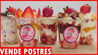 Receta MILLONARIA 💲 6 FRESAS con CREMA Postres Para GANAR muchos CLIENTES [upl. by Cherianne]