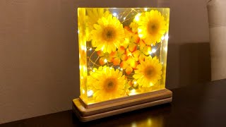 Blumen Epoxidharz LED Lampe  DIY [upl. by Ecyt779]