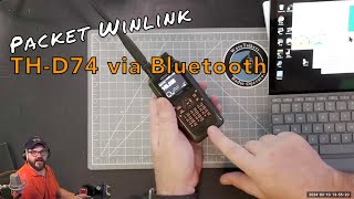 Winlink Packet via Bluetooth using the THD74 [upl. by Nosemyaj452]