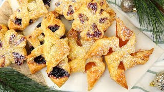 3 Ingredient Puff Pastry Desserts  Easy Christmas Recipes [upl. by Leotie540]