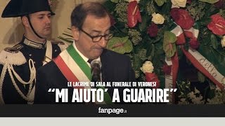 Veronesi Sala in lacrime al funerale quotMi ha aiutato a guarirequot [upl. by Nelie737]