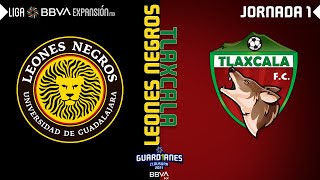 Resumen  Leones Negros 1  1 Tlaxcala FC  Jornada 1  Guard1anes2021  Liga BBVA Expansión MX [upl. by Gaddi746]