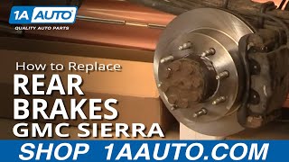 How To Replace Rear Brakes 0110 GMC Sierra 2500HD [upl. by Arel47]