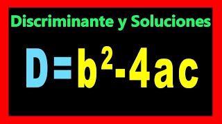 ✅👉 Discriminante y numero de soluciones [upl. by Haikezeh]