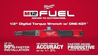 Milwaukee® M12 FUEL™ Digital Torque Wrench w ONEKEY™ [upl. by Ettenyar416]