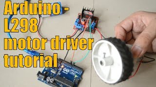 Motor driver module L298N  Arduino tutorial with DC motors [upl. by Primo]