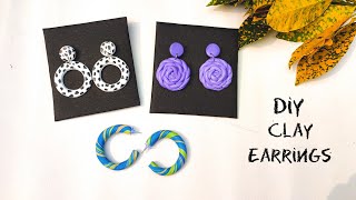 Diy Clay Earrings  Easy Favicryl Mouldit Clay Earrings Ideas  Handmade Clay Earrings Tutorial [upl. by Irrabaj]