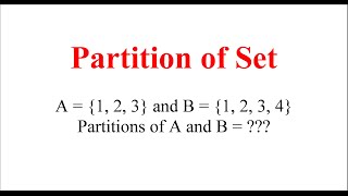 Partitions of a set [upl. by Eelasor555]