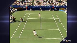 Today in US Open History Navratilova vs Graf [upl. by Aineval]