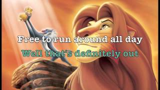 I Just Cant Wait To Be King  Karaoke WLyrics HQ [upl. by Arella960]