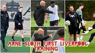 Arne Slot First Liverpool Training Session Today [upl. by Annah]