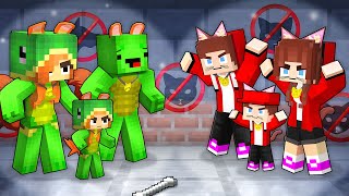 Cats JJ Family vs Dogs Mikey Family  Maizen Minecraft Animation [upl. by Teews]