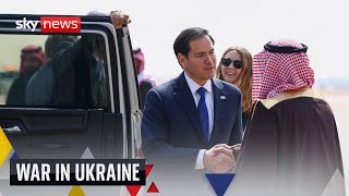 Marco Rubio arrives in Saudi Arabia for Russia peace talks [upl. by Carper193]