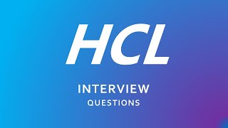 HCL Interview Questions for freshers  HCL  Technical  HR [upl. by Lasley]