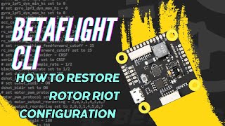 Betaflight CLI  How to Restore Rotor Riot Settings [upl. by Jarlen668]