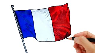 comment dessiner le drapeau de la france  how to draw the france flag [upl. by Ttezzil]