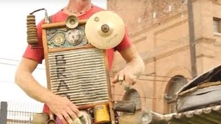 Washboard amp Mobile Percussion Performance by Brad and Clyde Casey  New Orleans [upl. by Spearman]